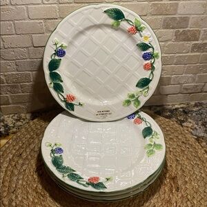 Bundle of 4 Otagiri Ironstone salad plates made in Japan